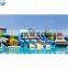 2018 pvc inflatable commercial water park on land prices with pool& slide/ inflatable bounce outdoor playground equipment