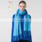 Ladies two sides 100% cashmere shawl scarf with tassel