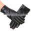 Men Sheepskin Leather Gloves Autumn Winter Warm Touch Screen Full Finger Black Leather Gloves