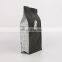 Wholesale matte printing square bottom 250g 500g 1kg coffee pouches zipper aluminum foil flat bottom bags with valve