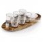 Perfect and good quality shot glass wooden tea serving holder tray
