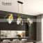 New Listed Luxury Decoration Indoor Living Room Dining Room Modern LED Gold Black Chandelier Light