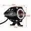 Hot selling  Angel eyes led spot light for Motorcycle  Mini U7  transformer flash led light for Motorcycle