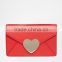 Wholesale Customize Genuine Leather Women Magnetic clasp Clutch Bag Envelope Bag Party Bags with Removable Hand Strap