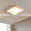 Modern Decorative Wooden LED Ceiling Light Square Round Flush Mounted Lighting For Living Room Bedroom LED Ceiling Lamp