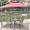 Printed Glass Table + 6 Chairs Set expandable multi color Turkish design