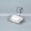 Super Powerful Vacuum Suction Cup Soap Dish - Strong Steel Sponge Holder for Bathroom & Kitchen Chrome