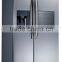 610L Side by Side Three Door Refrigerator With Combination of Fan Cooling and Defrost Cooling