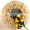 Hot Sale Plaited Rattan Innovative Art Decoration Makeup Mirror Dressing Bathroom Wall Hanging Mirrors made in Vietnam