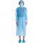 Disposable Protective Suit Blue Breathable Lightweight Fluid-resistant Isolation Gown