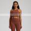 Custom Logo High Neck Racer Back Shockproof High Support Good Quality Sports Yoga Bra Crop Top Women Training Fitness Gym Wear