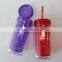 New product for 2015 16 oz plastic drinking mason jar with lid and straw