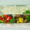 Healthy 3-compartment microwave aluminum food container
