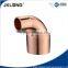 J9013 Copcal reducing 90 deg elbow for plumbing solder joint copper fitting