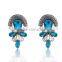 2015 new design fashion wedding bridal earrings ,blue earrings