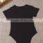 INS Hot Fashion Design Plain Cotton Baby Bodysuit Black Short Sleeve Kids Romper Suit Baby Rompers
