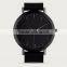 New Coming! 3 Hands Simple Designe Black Stretch Band Watch Men