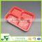 Factory price customized 4-compartment lunch box with lid