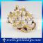 Latest excellent import product thailand jewel one jewellery peacock brooch for wedding dress B0103