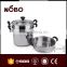 Stainless steel large cooking pot with glass lid