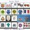 High class quality woven patch for soccer jacket
