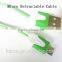 wholesale micro usb cable micro retractable cable portable retractable cable