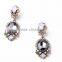 top quality women grey crystal earring