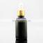 high quality 50ml black dropper bottle with golden cap at good price