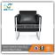 2016 newest style secitonal stainless steel base black PU 1+2+3 office furniture sofa set 750