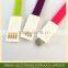 Tangle-free flat Magnetic micro usb 2.0 cable USB sync charger cable cord for Blackberry LG HTC