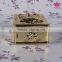 Square shaped electroplating ceramic jewelry box wholesale with golden color