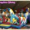 Hot sale adult kids customicial inflatable dry slide jeux gonflable fantasy 3 Lane slide