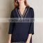 Ladies blouse long sleeve latest design embroidered blouse in fashion