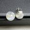 Rainbow Moonstone Round Cabochon Stud Earrings, 925 Solid Sterling Silver Earrings, Natural Gemsone Stud Earrings