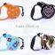 Pet retractable dog leash with flash light