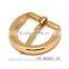 D buckle in real gold finish for handbag half-ring buckle half-round pin buckle