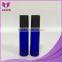 Aromatherapy Glass Roll on Bottles, cobalt blue Frosted Glass with black cap and plastic Roller Ball