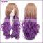 In Stock Cosplay Wig Long Purple Curly Body Wave Wigs