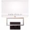 1017-4 White cotton and polyester blend fabric Perfectly easy to use Brushed Steel Rectangle Plug-In Wall Light