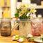 wholesale decorative round glass candle jars and lids for wedding tablet centerpieces
