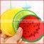 Fahionable fruit cup mat custom silicone cup mat