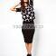 fashion women embellishment leather sleeve t shirts JXT14608
