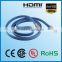 Blue Color Zinc Alloy Shell 1.5m /2m /3m flat hdmi cable with ethernet.