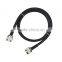 1 Meter 50-5D Black Coaxial Cable with 2N-Male Connector for Signal Booster Use