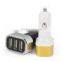Aluminum Panel 3 port usb car charger 5V 6A for mobile