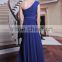 Professional evening dress made blue one-shoulder long dress