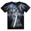 2016 Men's Cotton Short Sleeve T-shirt Fashion O-neck Casual Skull Wolf 3d Print T shirt M-XXXL