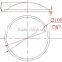 90 degree 100mm aspheric optical glass lens for high bay light