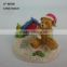 Mini christmas resin teddy bear figurines gift