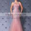 Elegant Sleeveless See Through Puffy Princess Pink Ball Gown Wedding Dress Bridal Mermaid Dress Pattern